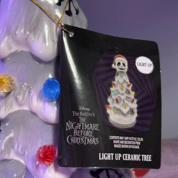 Nightmare Before Christmas Jack Skellington Light Up Ceramic Tree Disney NEW - Picture 8 of 8